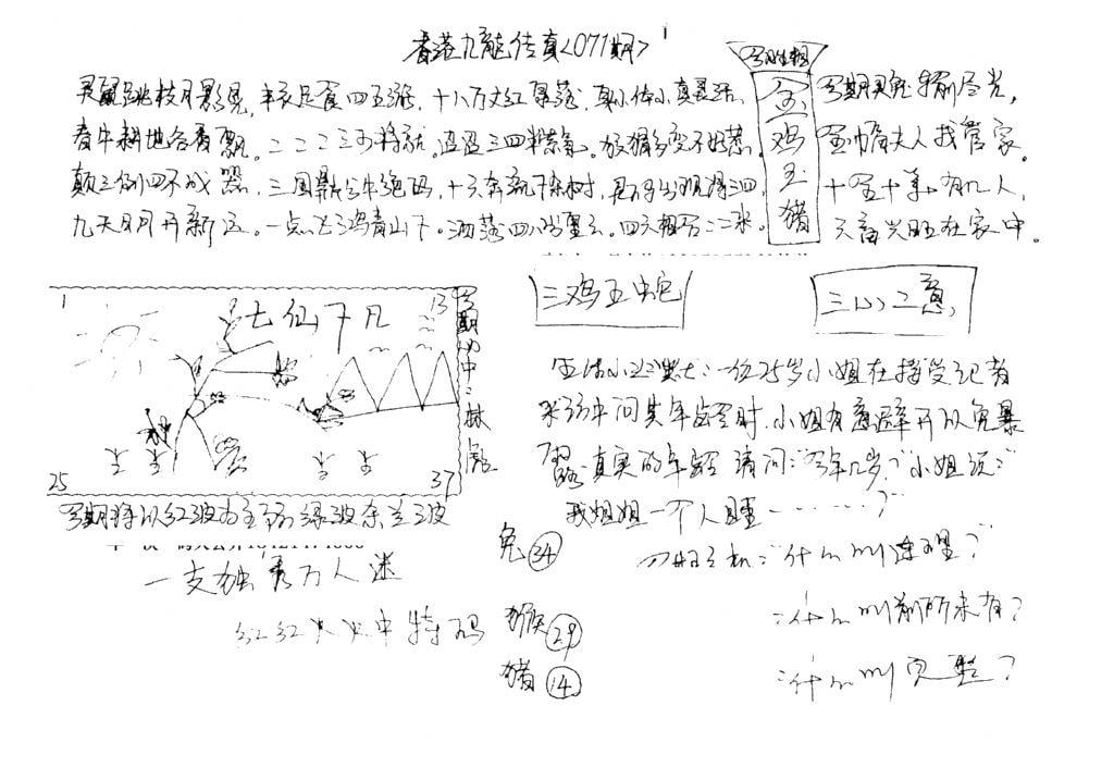 手写九龙内幕A-71