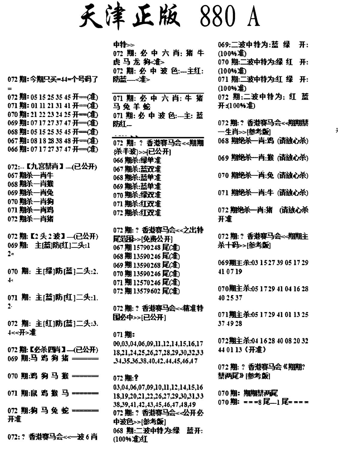 天津正版880A-72