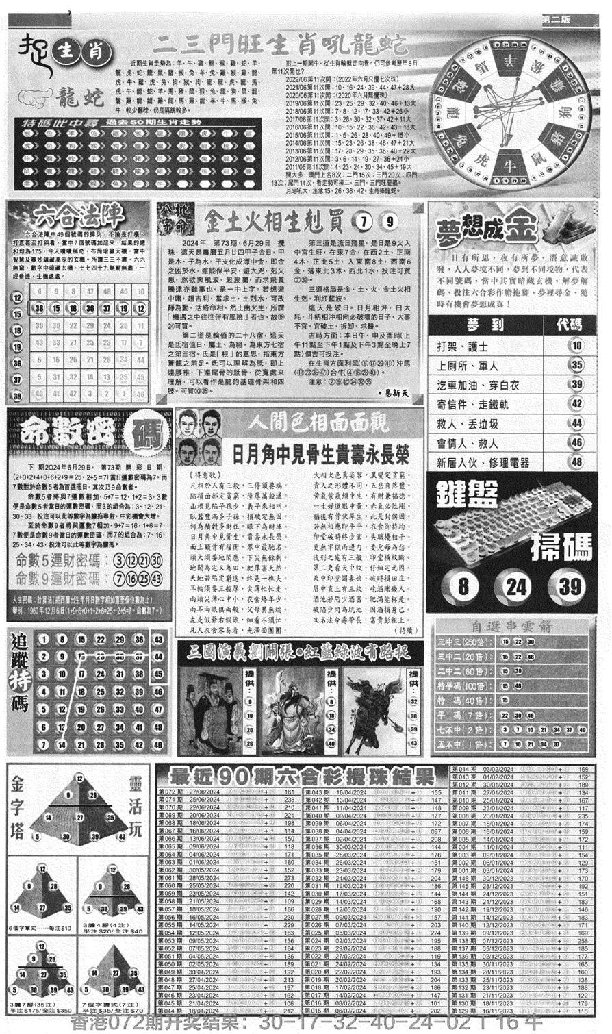 新报跑狗B(背面)-73