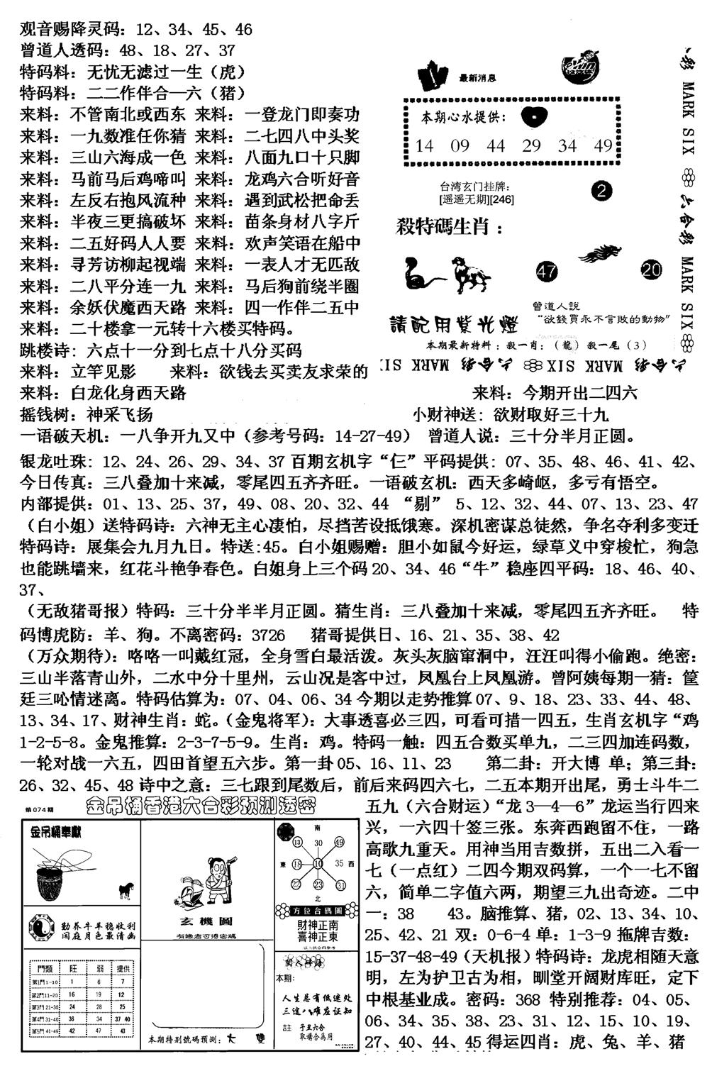 马会版综合B-74