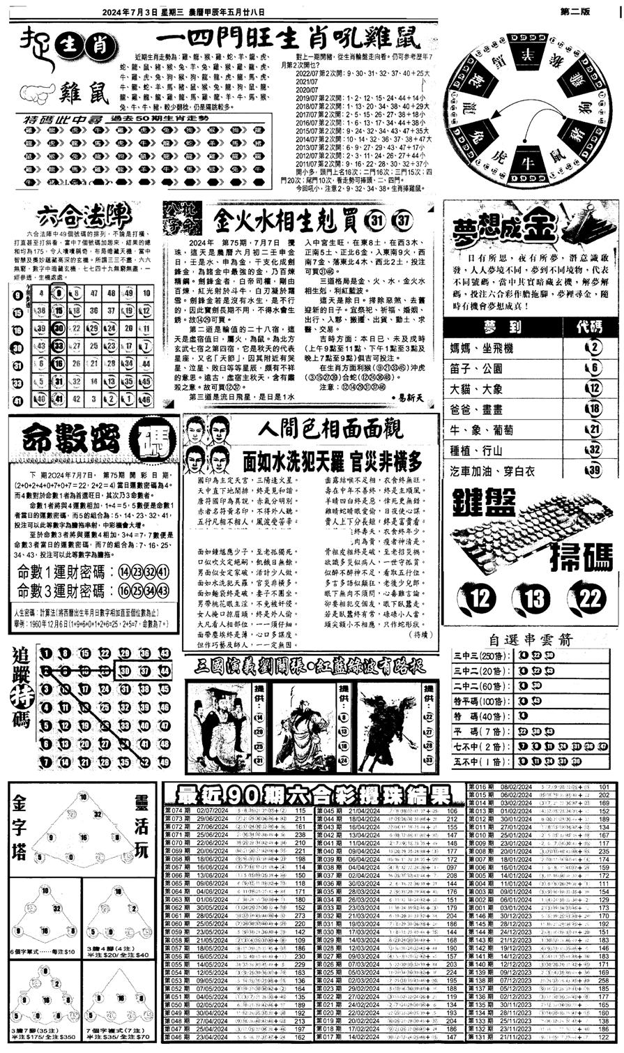 新报跑狗4-75