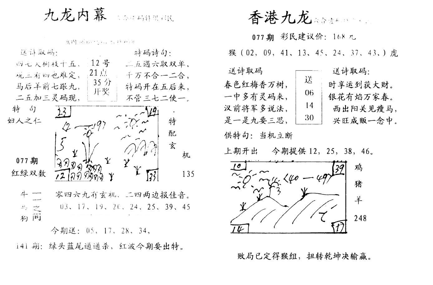 九龙内幕--开奖报-77