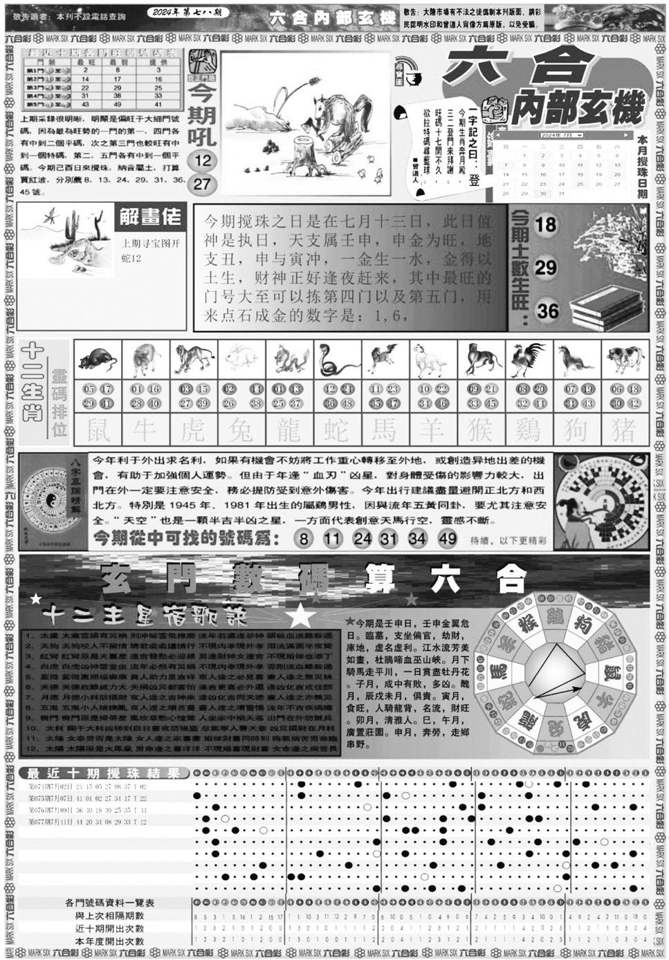 六合内部玄机A-78