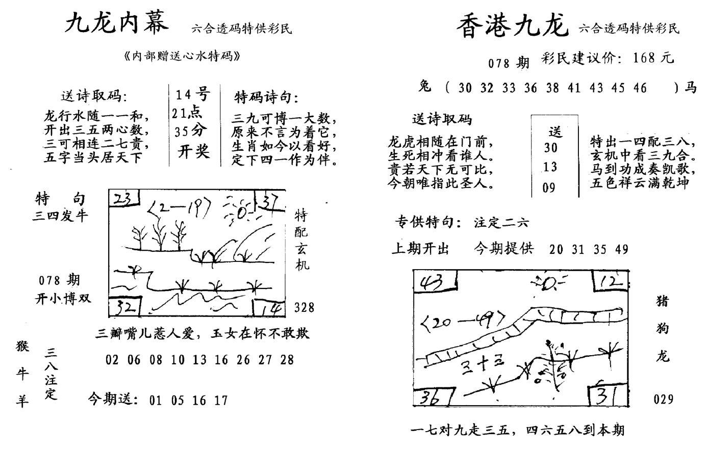 九龙内幕--开奖报-78