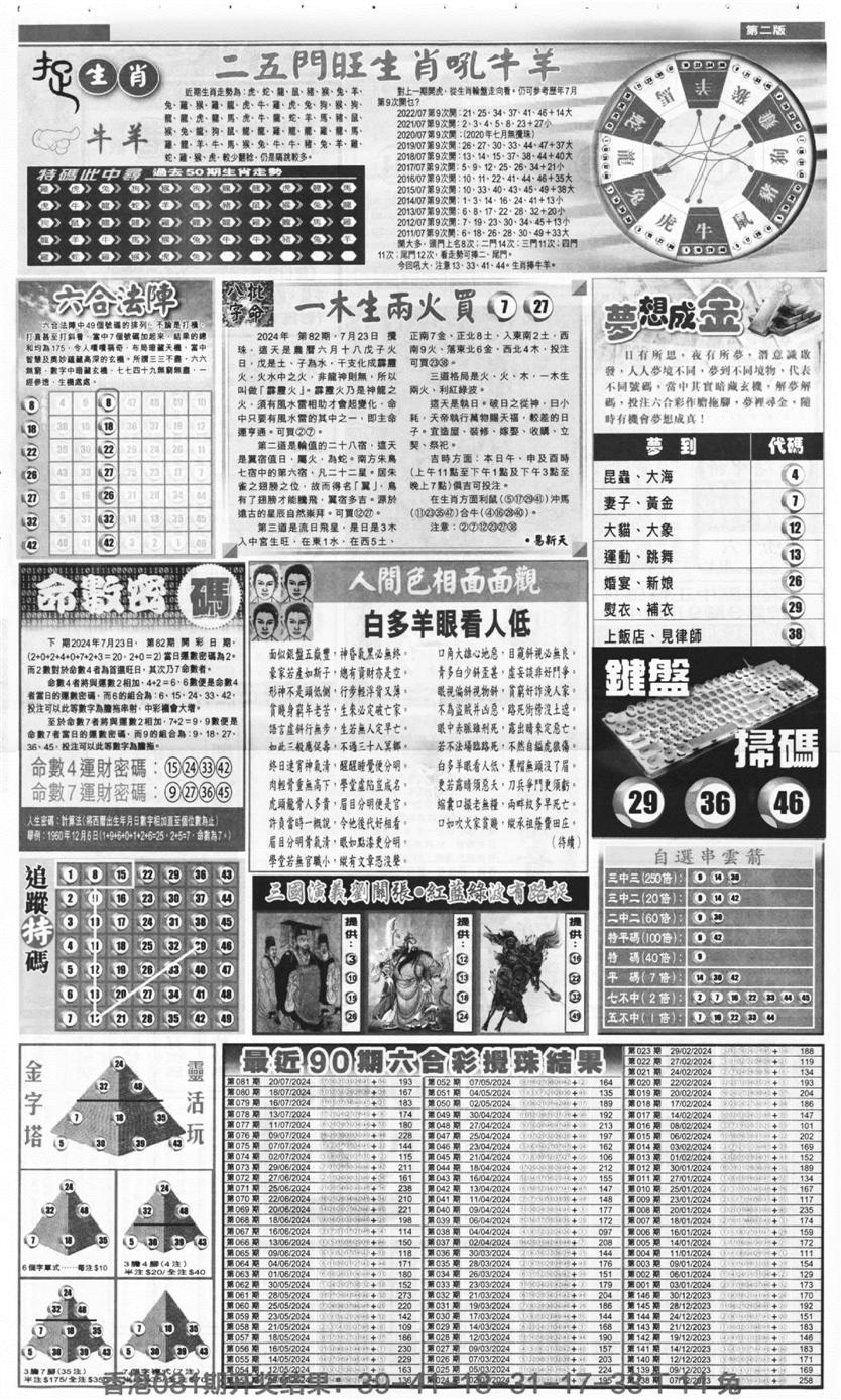 新报跑狗B(背面)-82