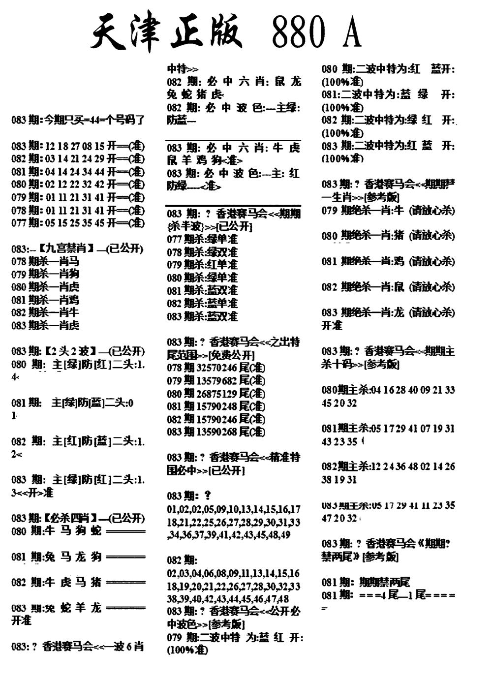 天津正版880A-83