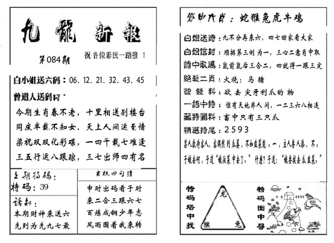 九龙新报(生肖版)-84