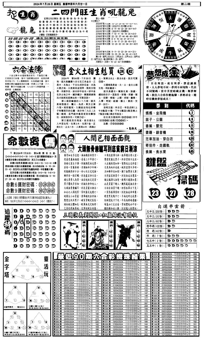 新报跑狗4-84