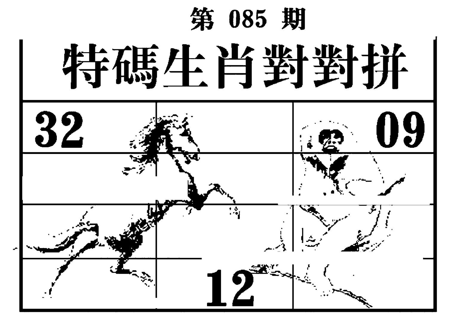 特码生肖对对拼-85