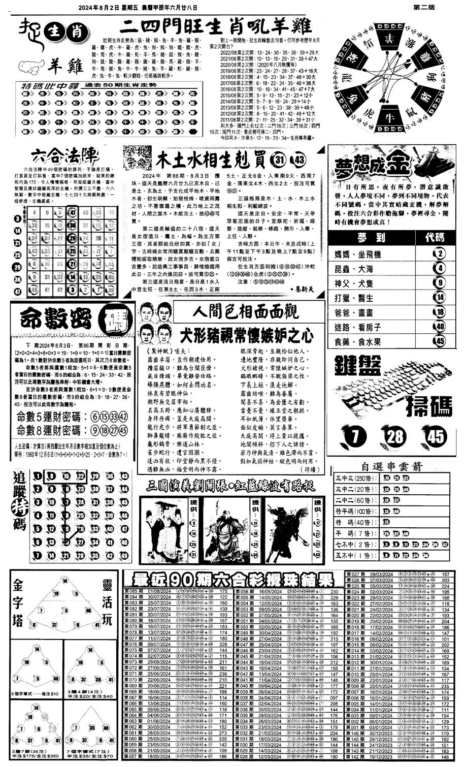 新报跑狗4-86