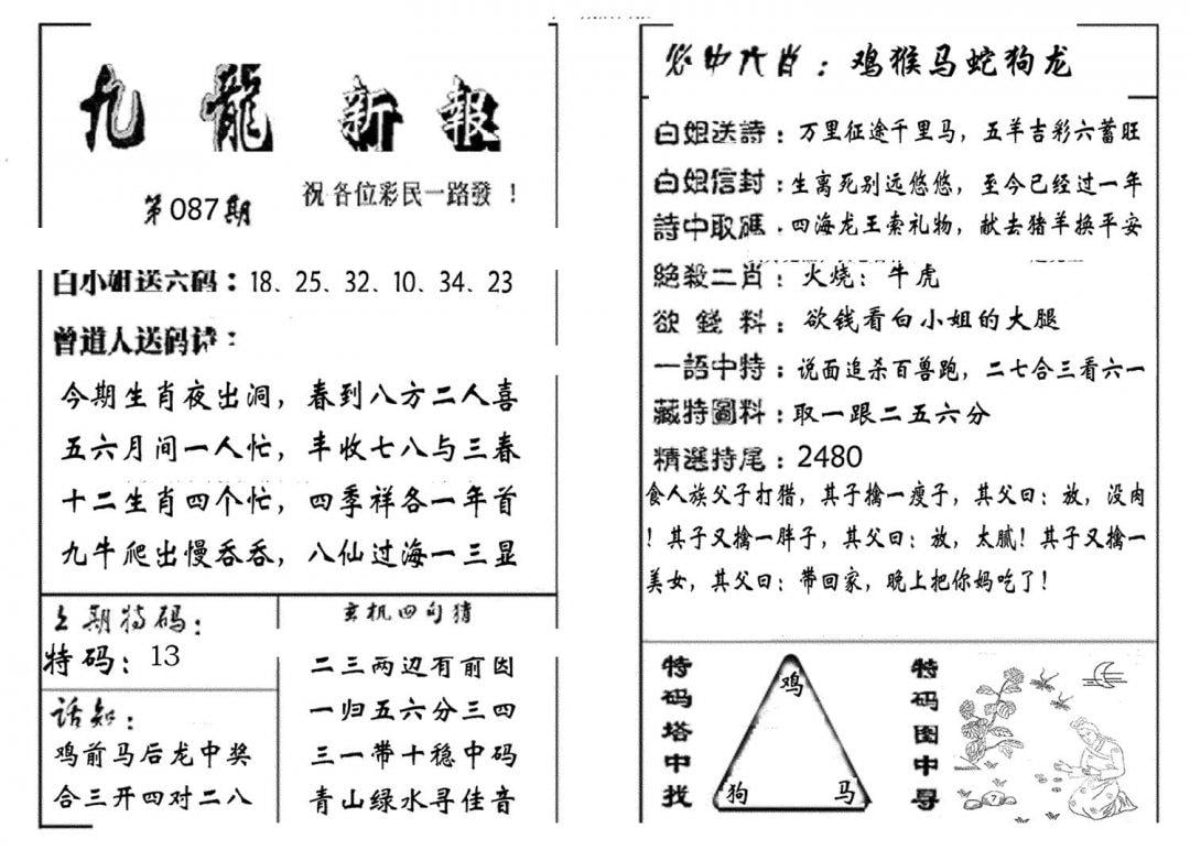 九龙新报(生肖版)-87