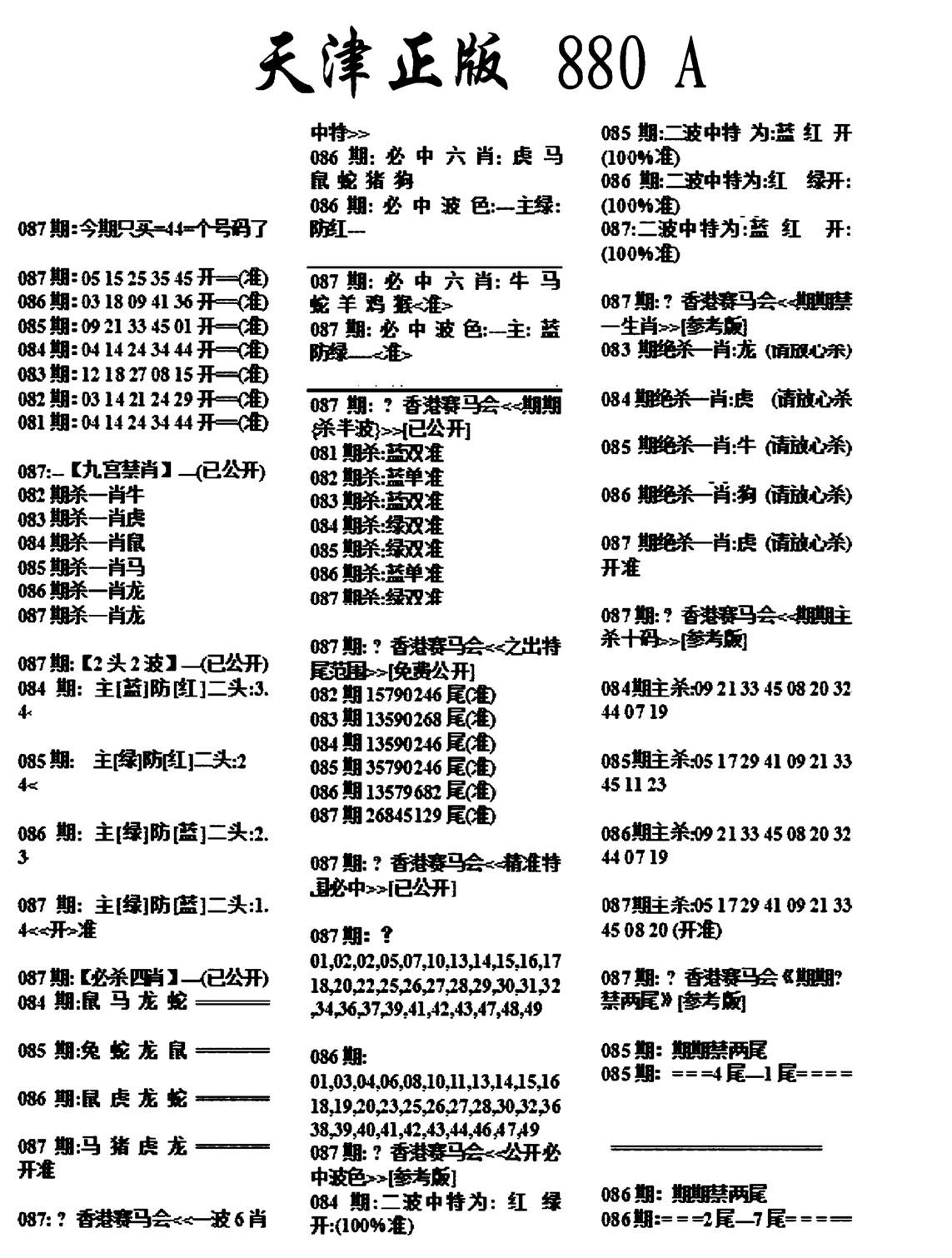 天津正版880A-87