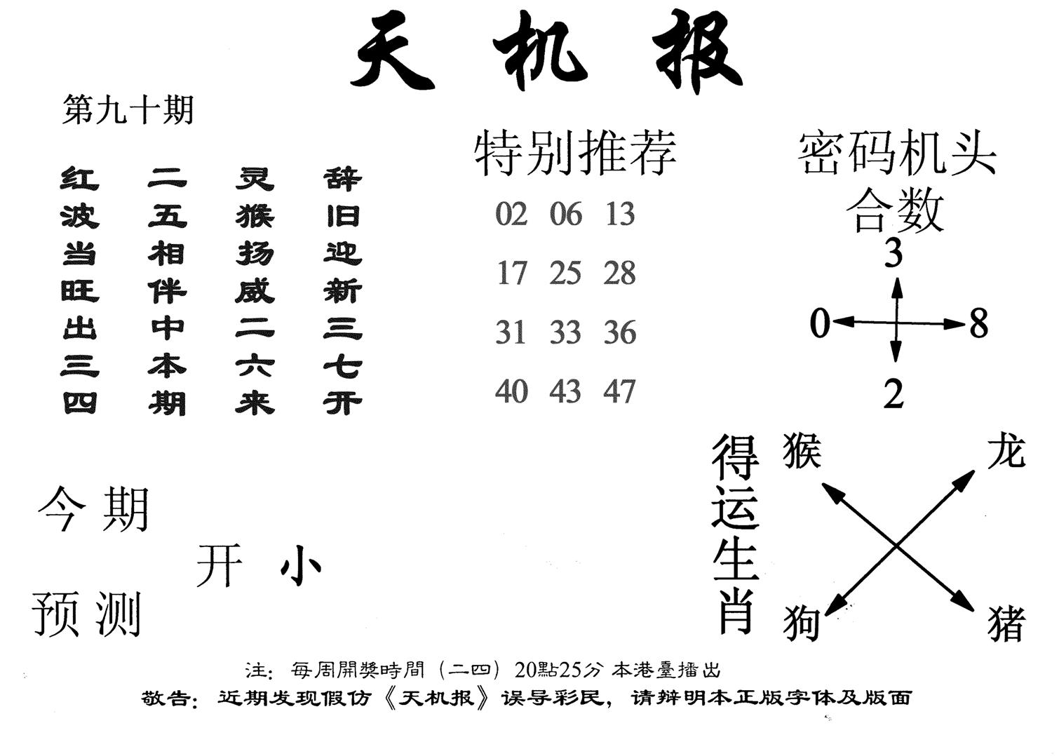 老天机报-90