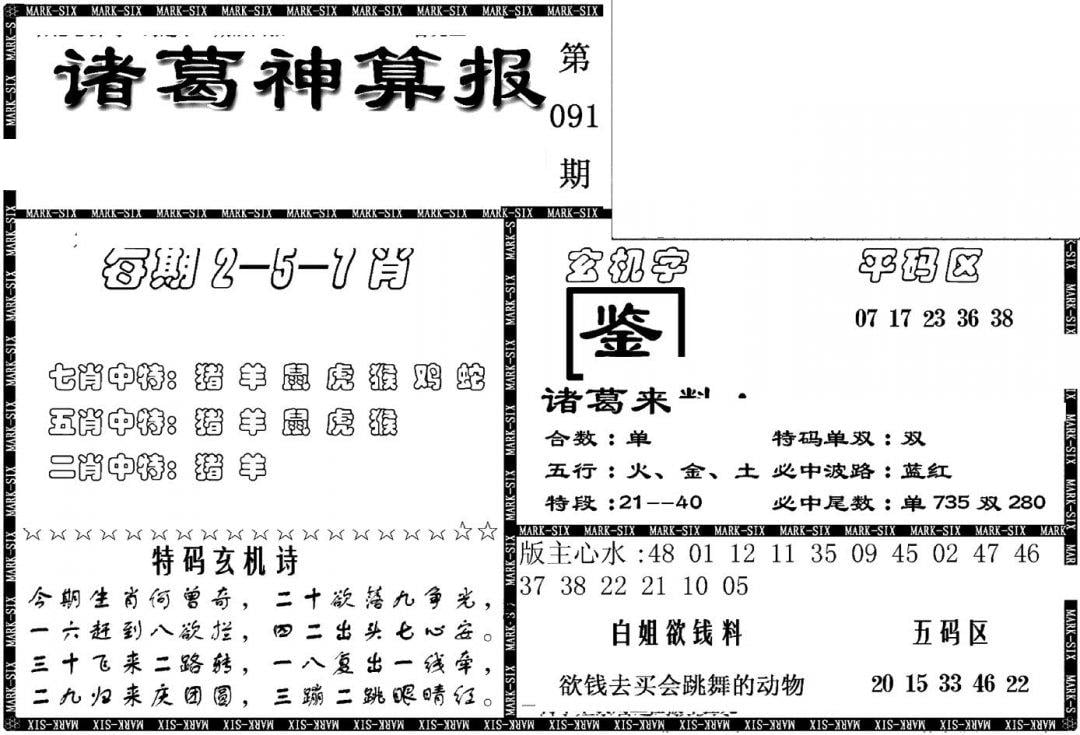 另新诸葛神算报-91