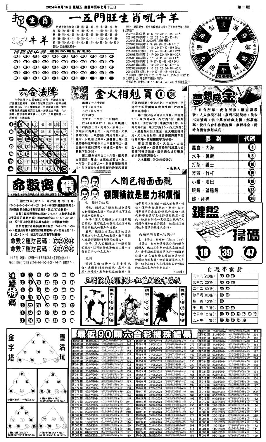 新报跑狗4-92