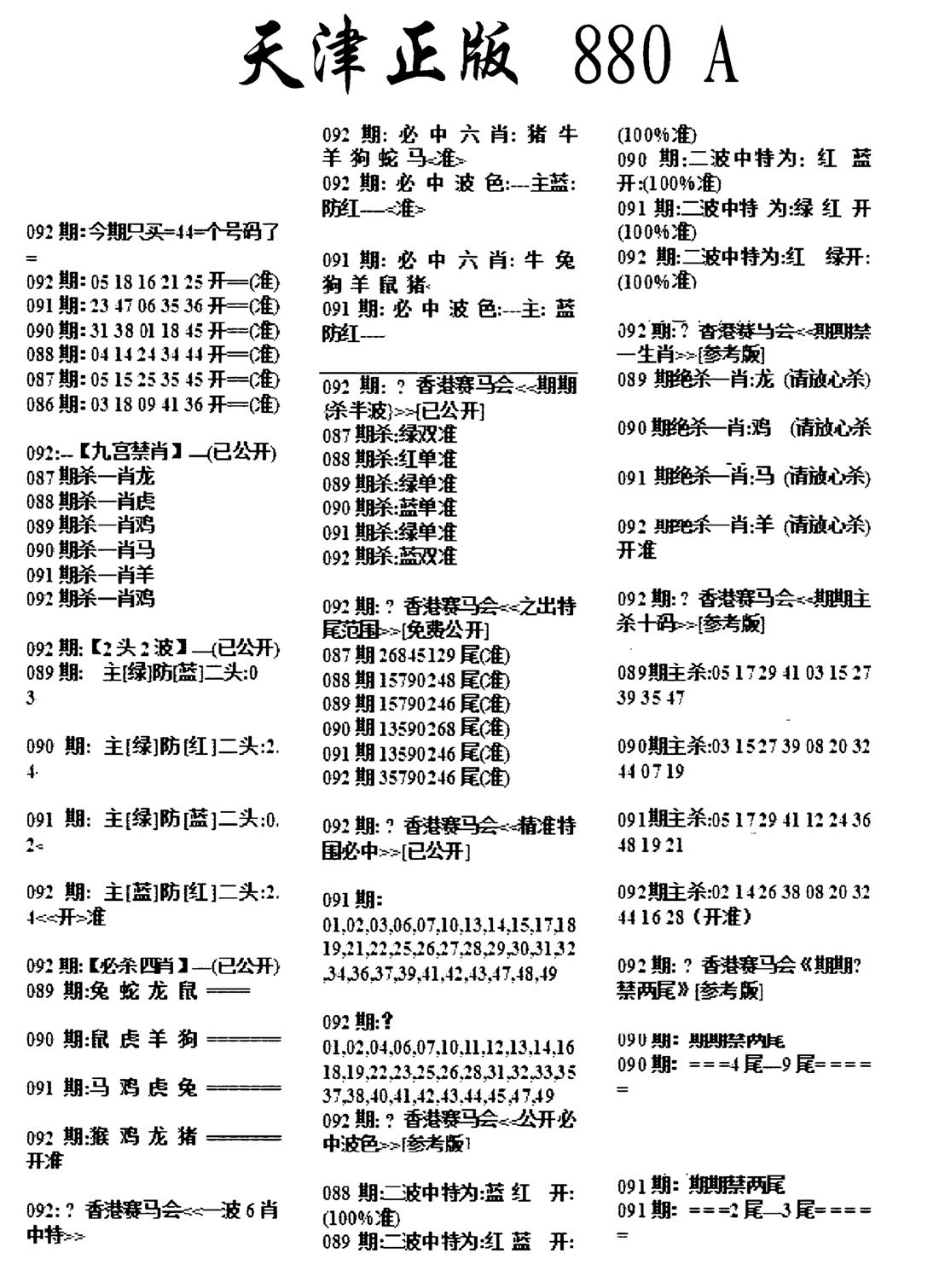 天津正版880A-92