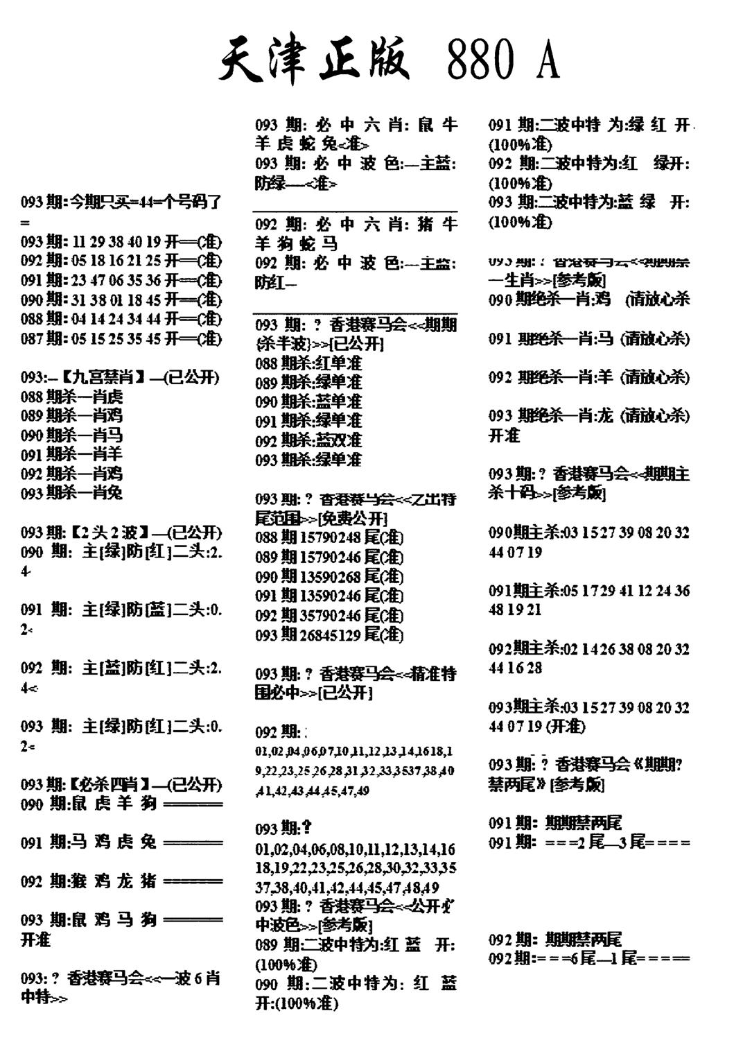 天津正版880A-93