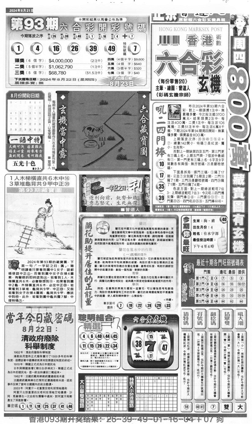 新报跑狗A(正面)-94