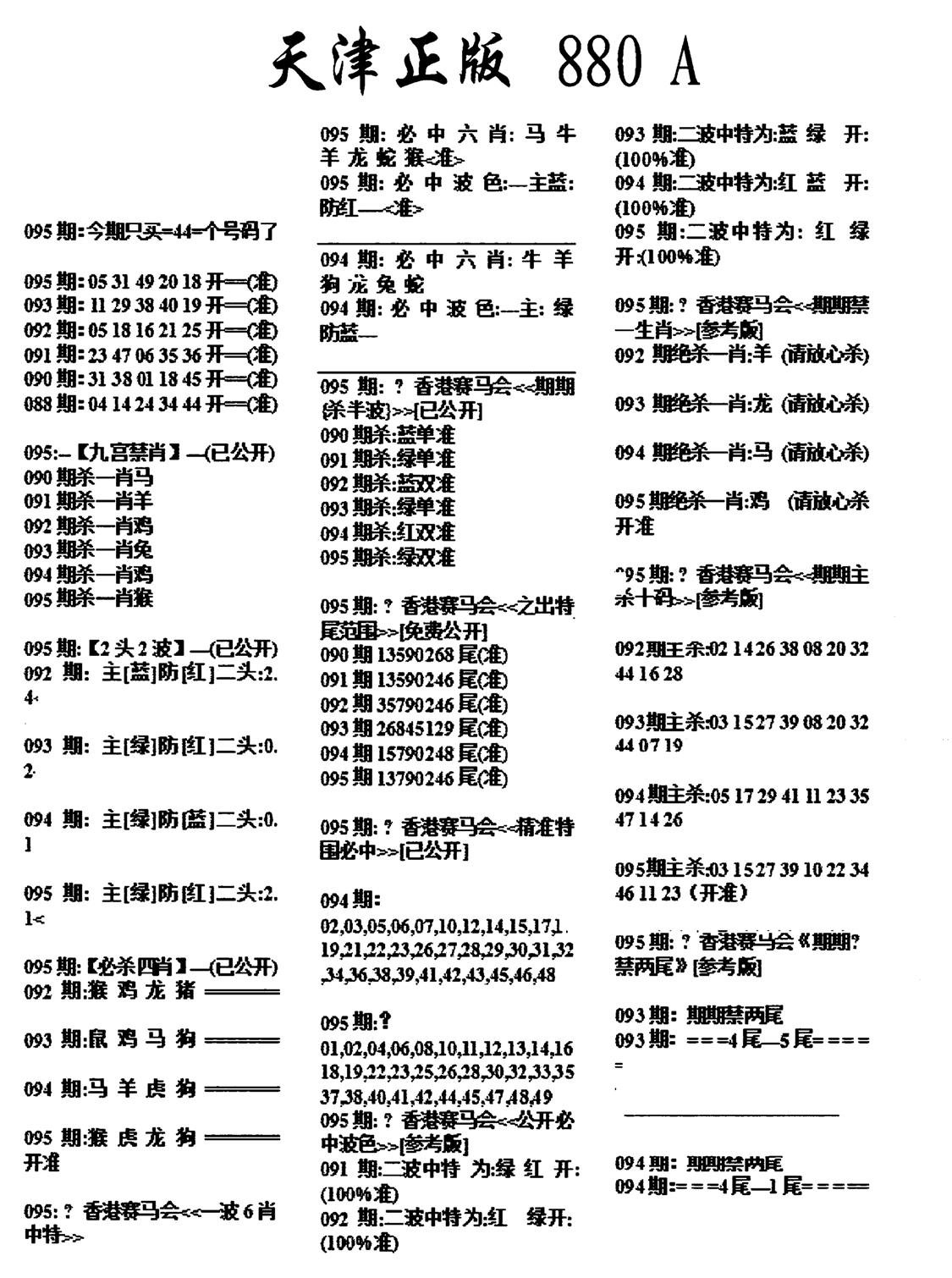 天津正版880A-95