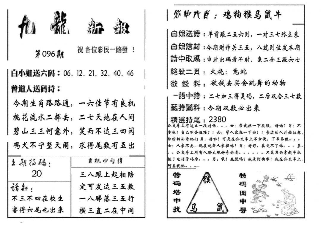 九龙新报(生肖版)-96