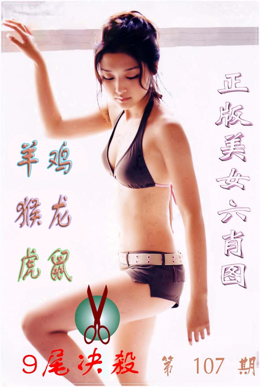 美女六肖图B-107