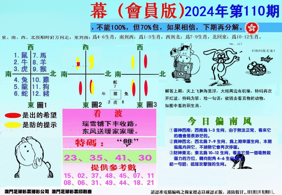 另版海狮特码内幕报-110