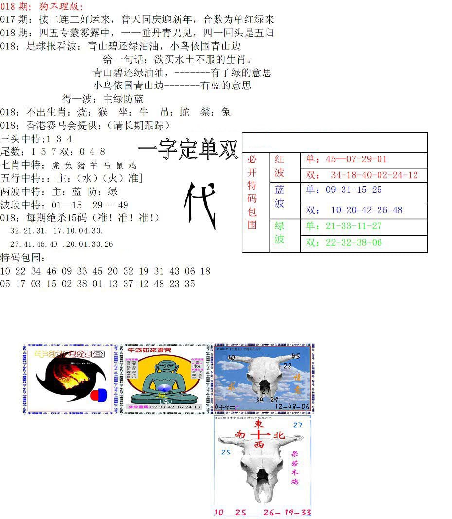 狗不理特码报-18