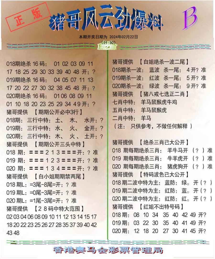 猪哥风云劲爆料B-20