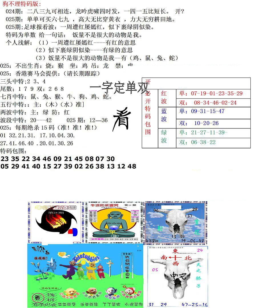 狗不理特码报-25