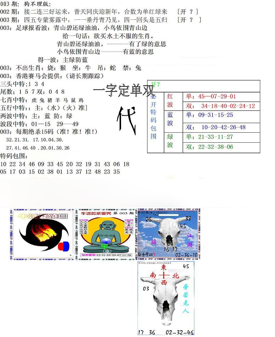 狗不理特码报-3