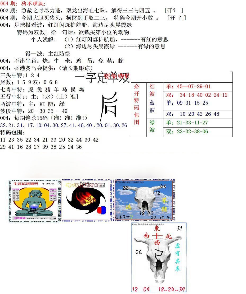 狗不理特码报-4