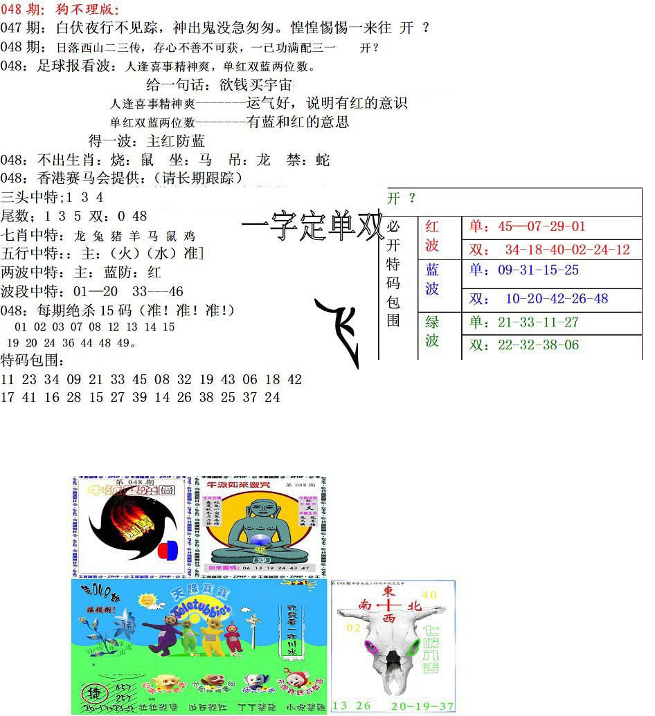 狗不理特码报-48