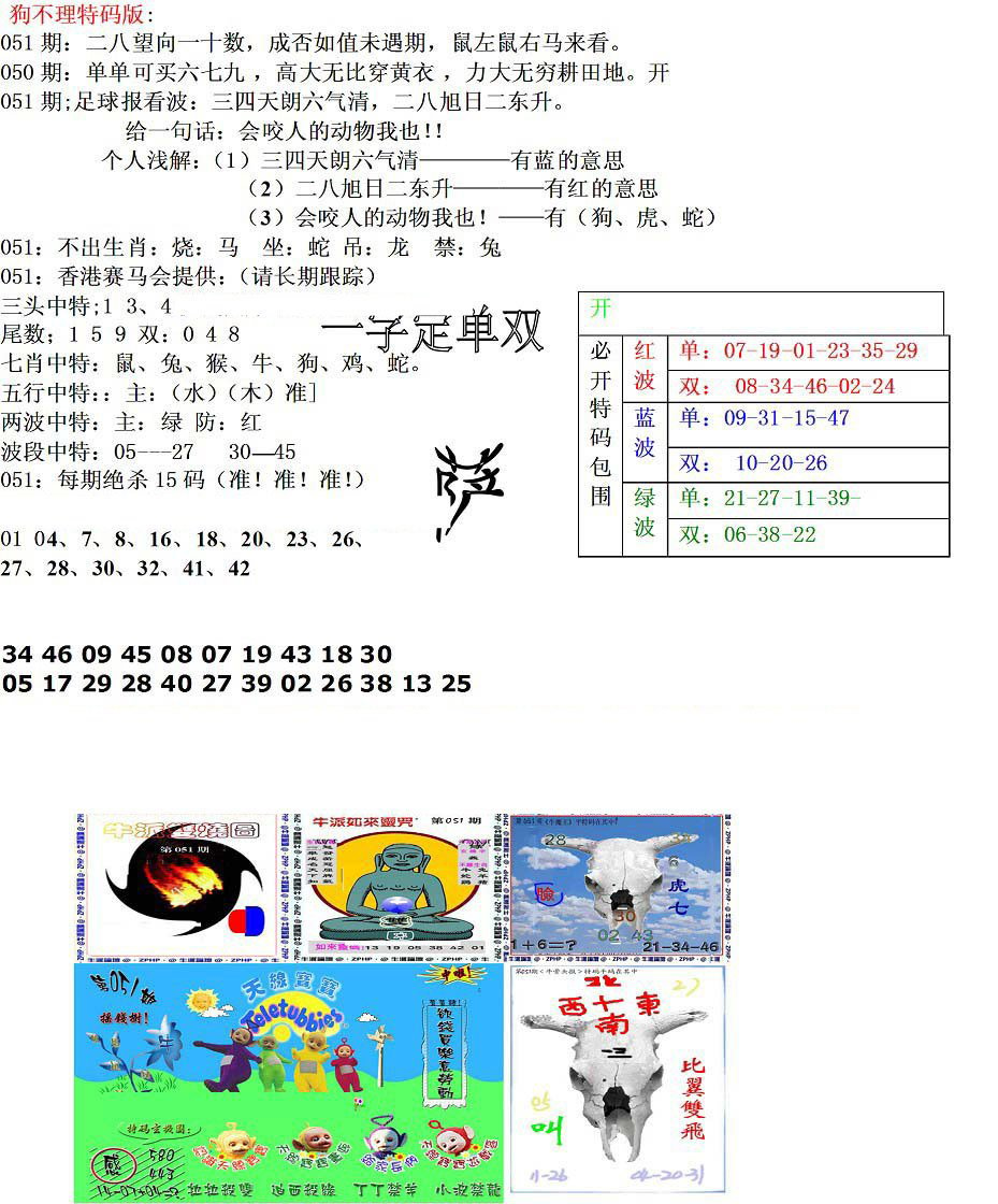 狗不理特码报-51