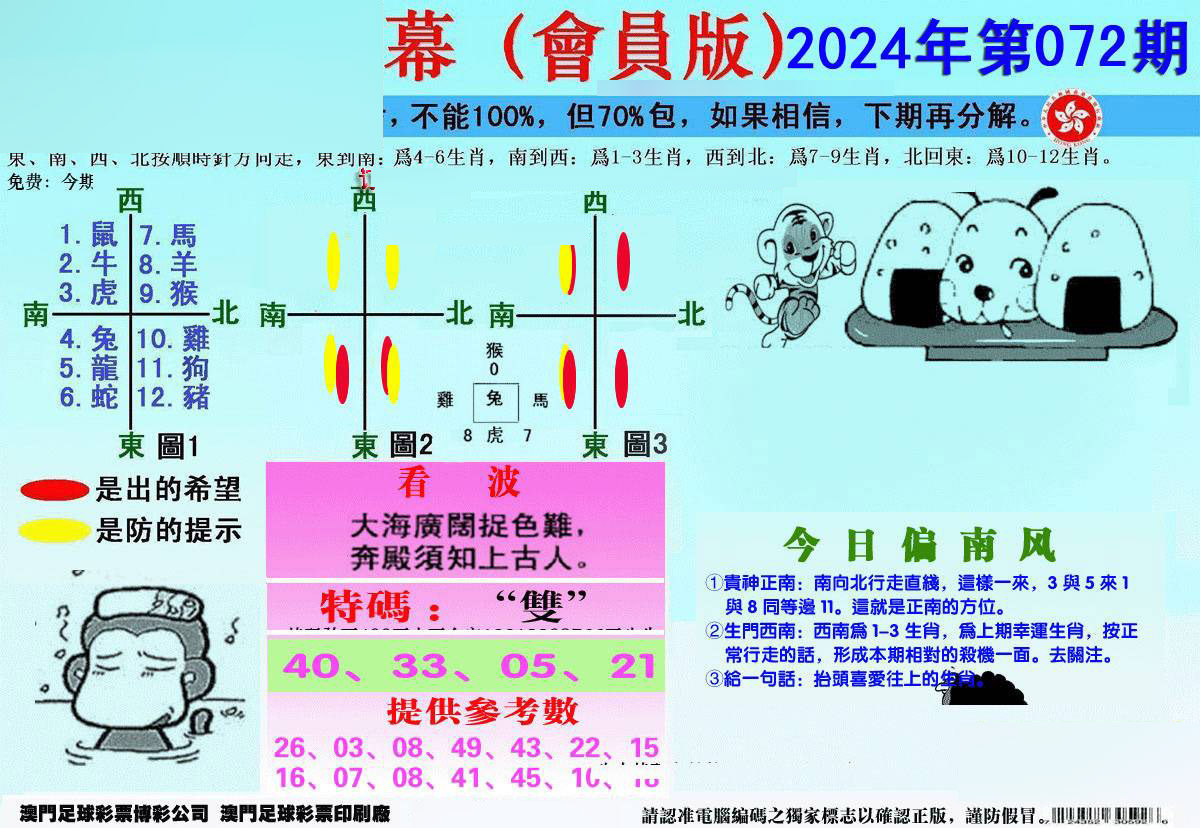 另版海狮特码内幕报-72