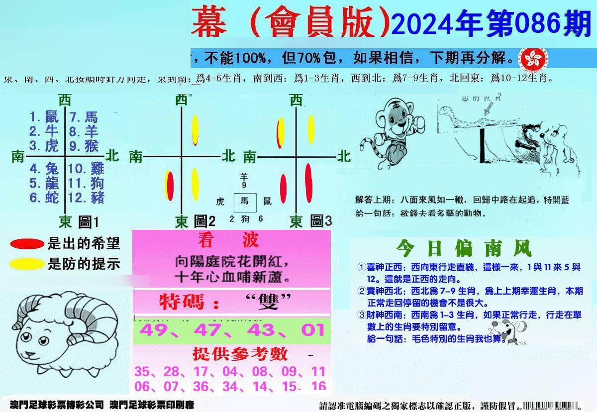 另版海狮特码内幕报-86