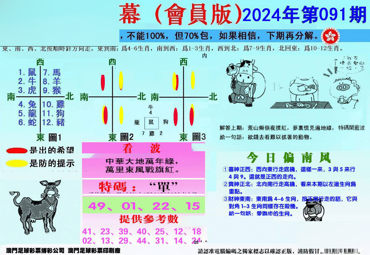 另版海狮特码内幕报-91